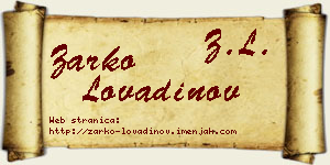 Žarko Lovadinov vizit kartica
